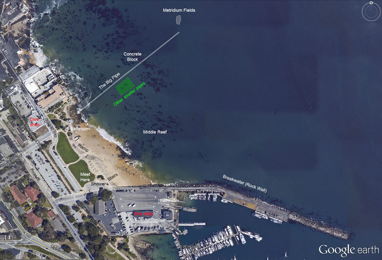 Annotated map of San Carlos Beach